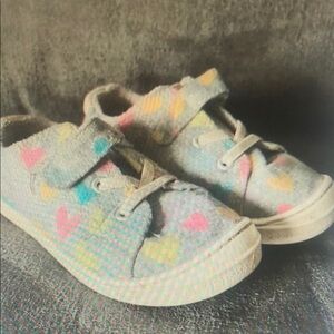 Colorful Heart Pattern Kids Shoes